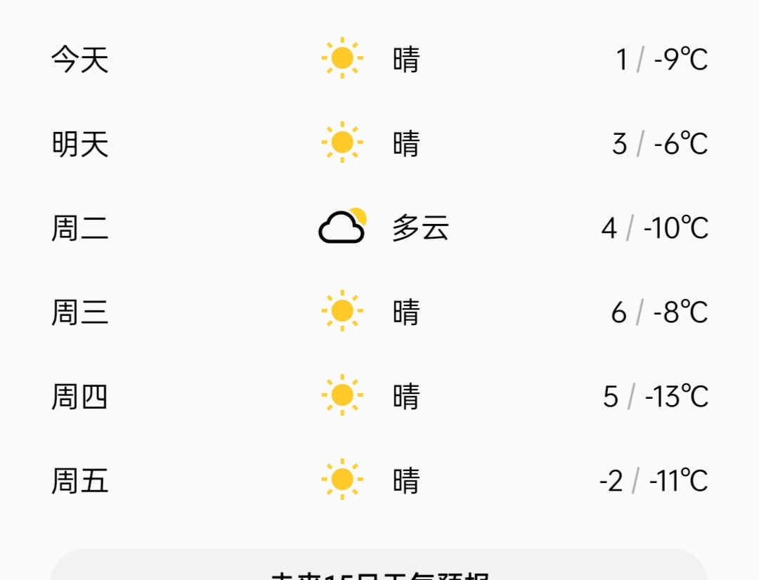 终于晴天了