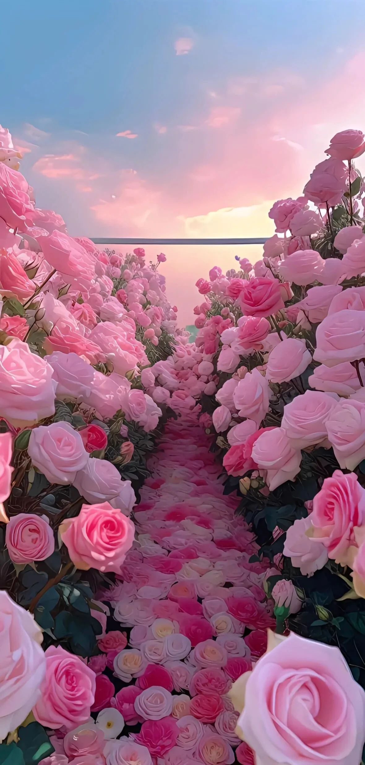 鲜花赠美人